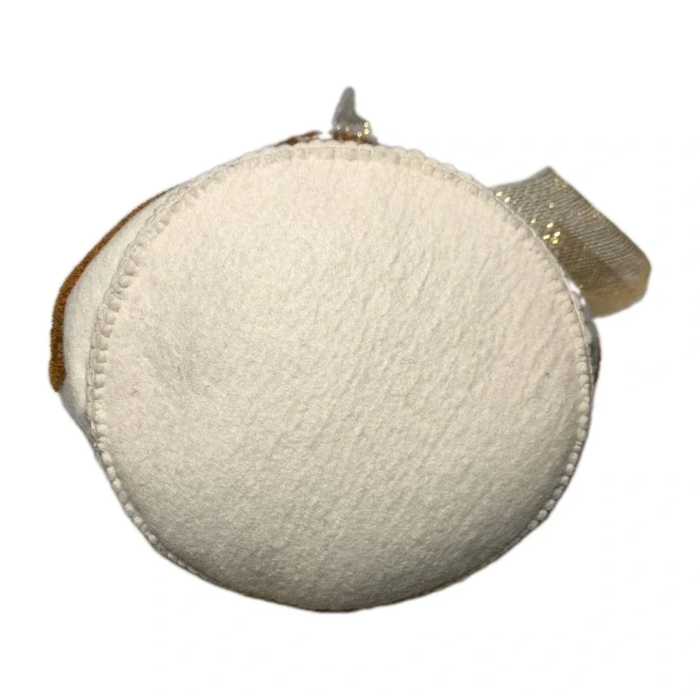Halloween Wool Felt Jack O Lantern Pumpkin Treat Basket W/ Handle